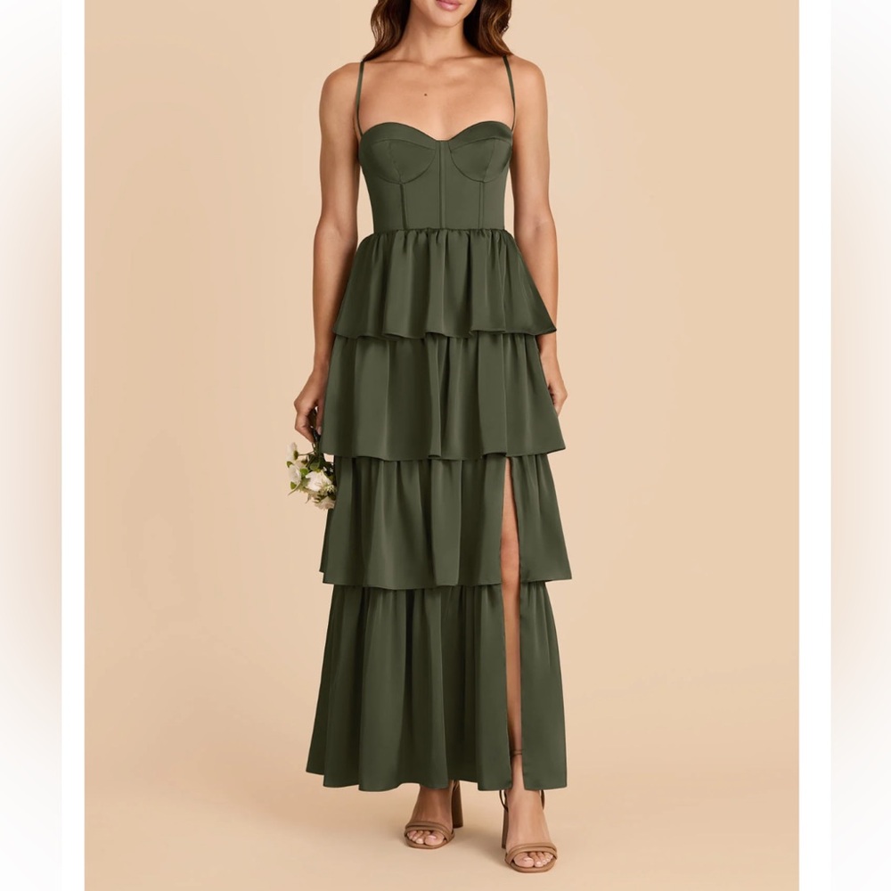 Birdy Grey Green Layered Wedding Dress